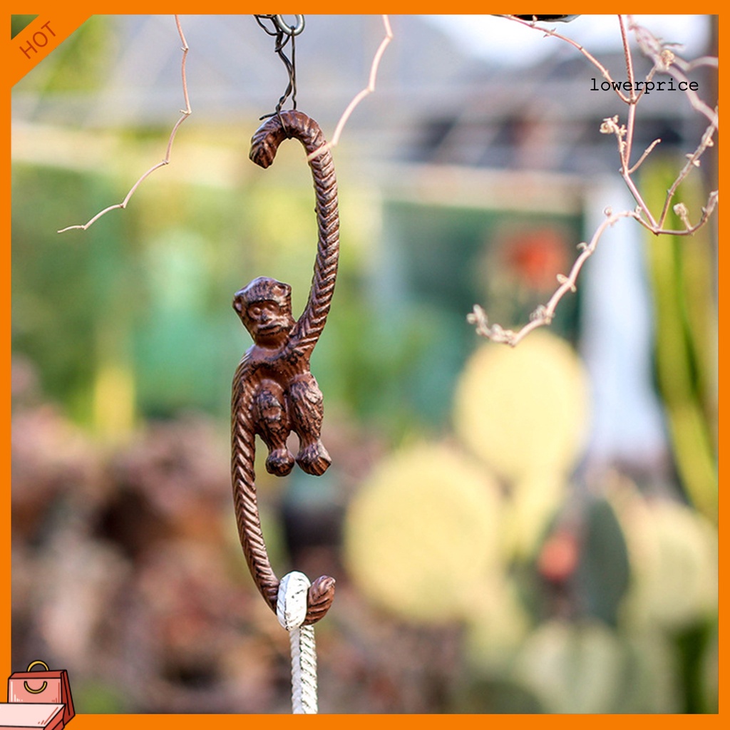 Chuông Gió Treo Tường Bằng Sắt Hình Khỉ Chống Biến Dạng Cho Sân Vườn