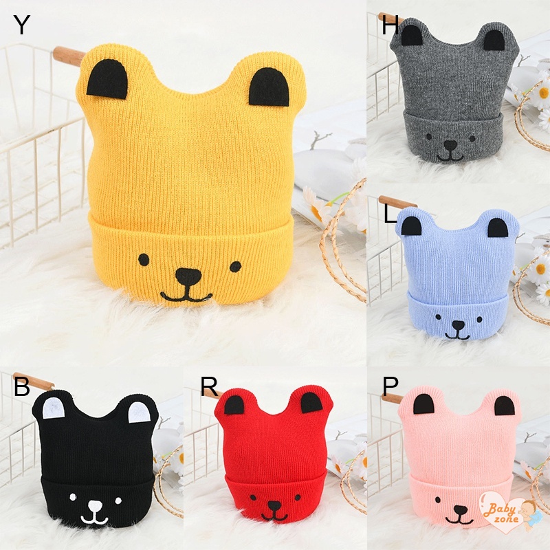 Mũ Len Hình Gấu Dễ Thương Cho Bé