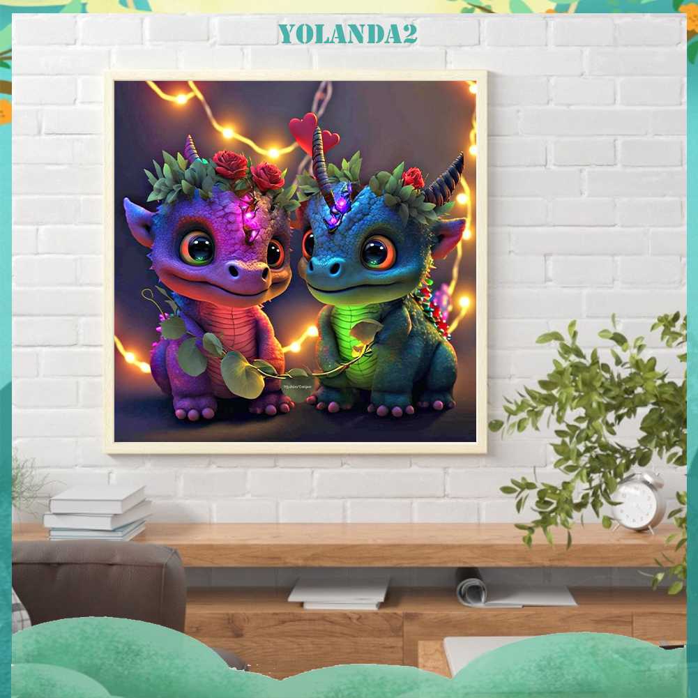 Tranh Đính Đá Kim Cương Toàn Bộ 5D DIY Hình Vẽ Khủng Long