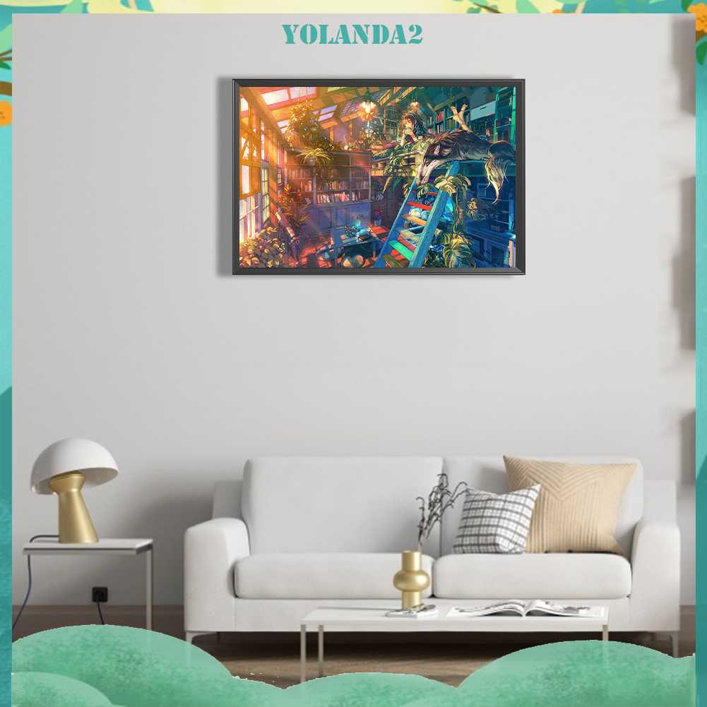 Tranh Đính Đá Kim Cương Toàn Bộ 5D DIY Hình Vẽ Ngôi Nhà Mơ Ước