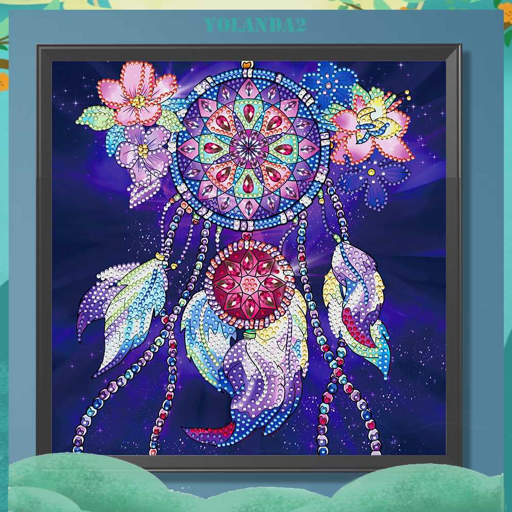 Bộ Tranh Đính Đá 5D Họa Tiết Hoa Lá Độc Đáo DIY Dùng Trang Trí Nhà Cửa