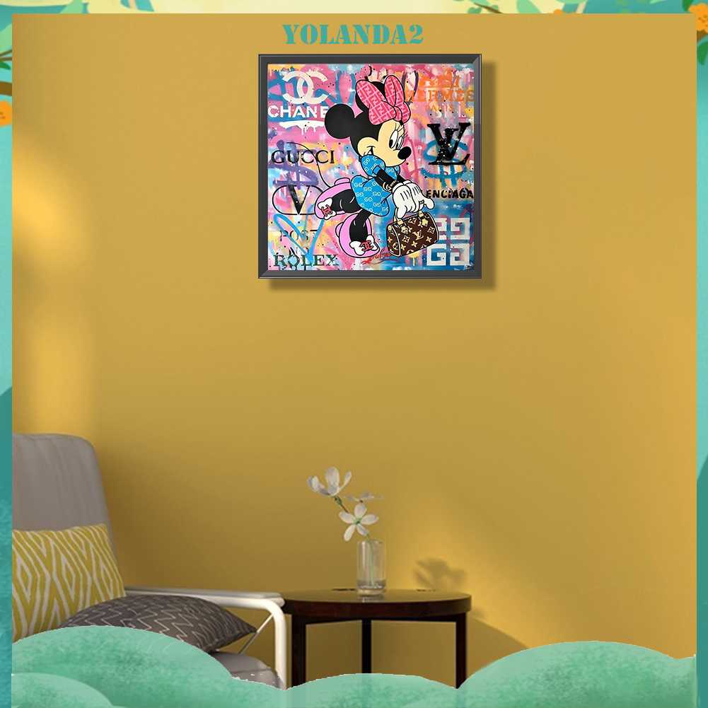 Tranh Đính Đá Kim Cương Toàn Bộ 5D DIY Hình Vẽ Chuột Mickey