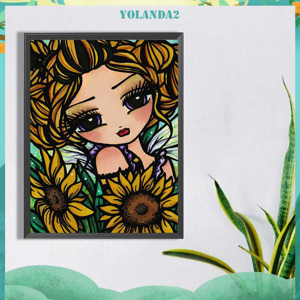 Tranh Đính Đá Kim Cương Toàn Bộ 5D DIY Hình Vẽ Cô Gái Trang Trí Nhà Cửa