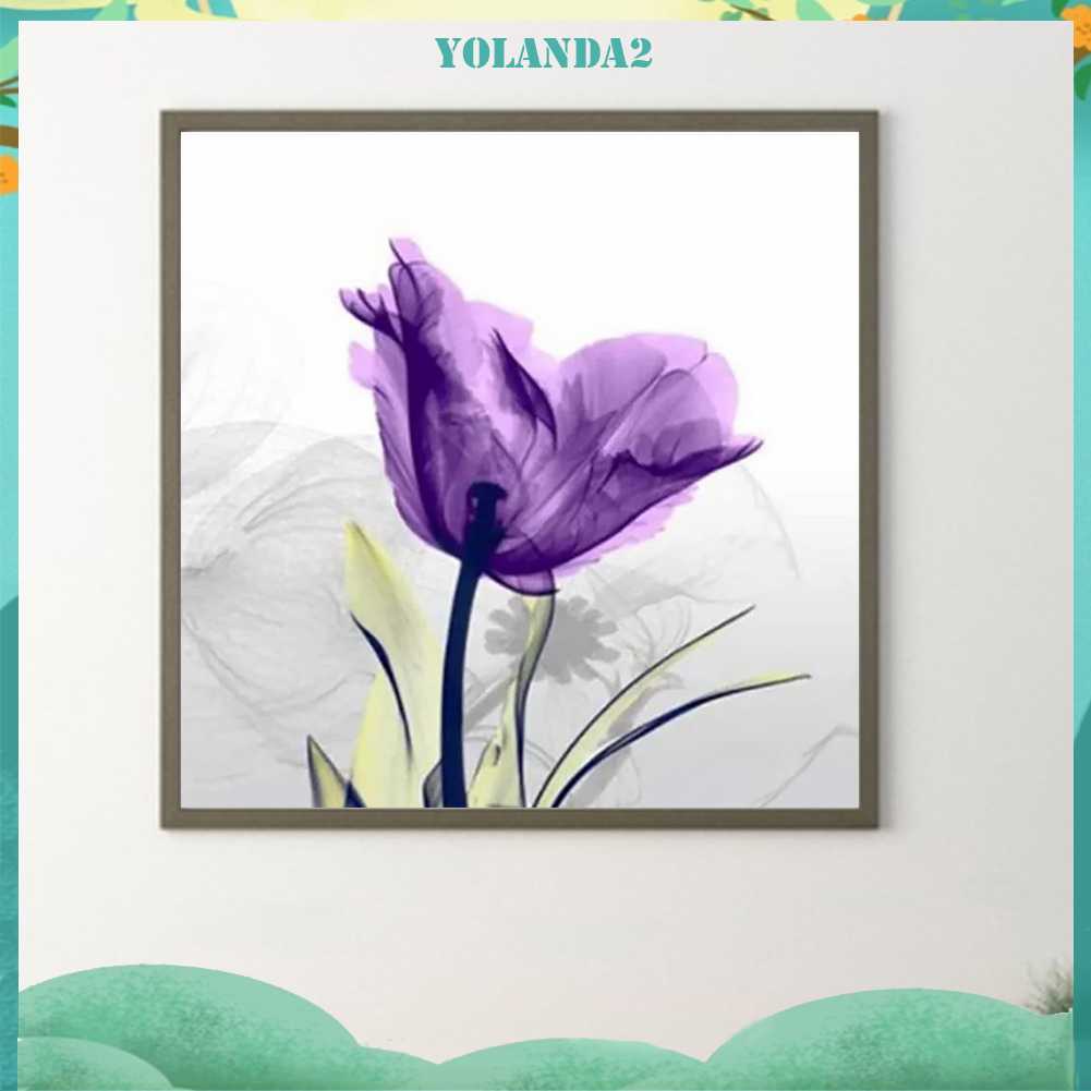 Tranh Đính Đá Kim Cương Toàn Bộ 5D DIY Hình Vẽ Hoa Trang Trí Nhà Cửa