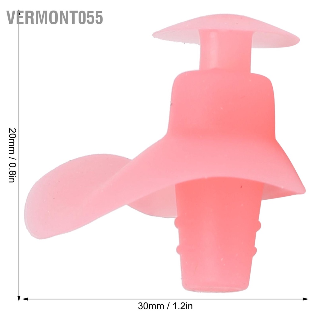 Vermont055 TOSWIM 1 Cặp Nút Tai Bơi Silicone Mềm Chống Nước Có Thể Tái Sử Dụng Cho Người Lớn