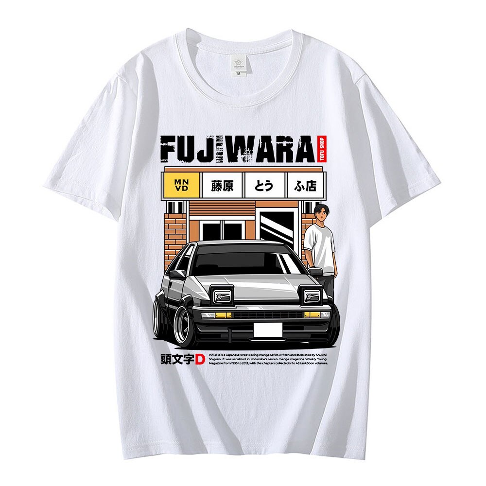 Áo nam Ngắn Tay In Hình Xe Đua Ae86 Sáng Tạo R34 Skyline Gtr Jdm