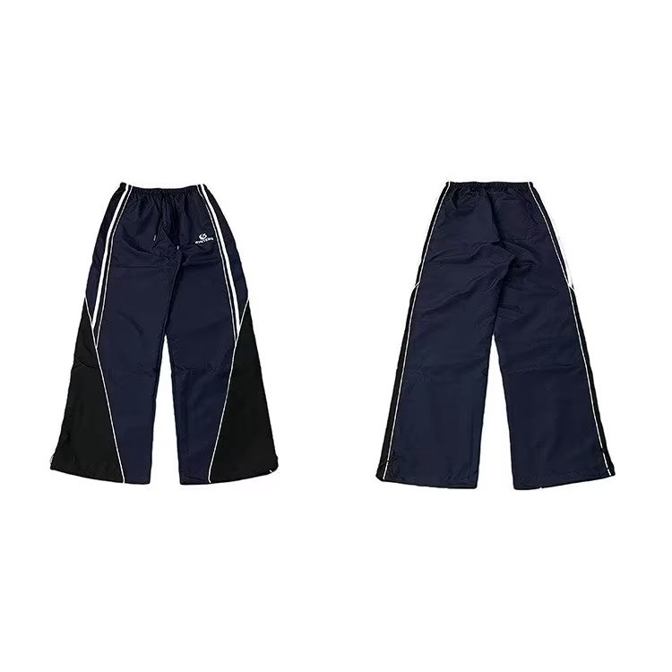 Maxdstr Quần Dài Ống Loe Thẳng Họa Tiết Kẻ Sọc Hai Bên Thiết Kế Retro Mỹ Cao Cấp