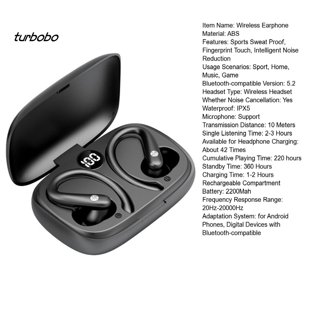 1 Set Tai Nghe Không Dây Bluetooth Chống Ồn Cảm Ứng Vân Tay Thông Minh Cho Điện Thoại Android