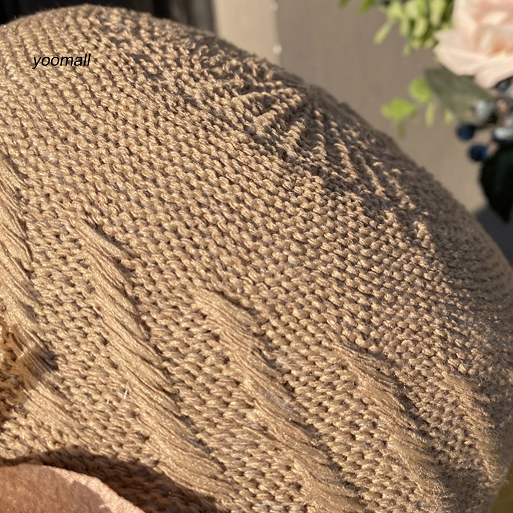 Mũ Tai Bèo Vành Ngắn Màu Trơn Thoáng Khí Chống Tia UV Thời Trang Mùa Hè Cho Nữ