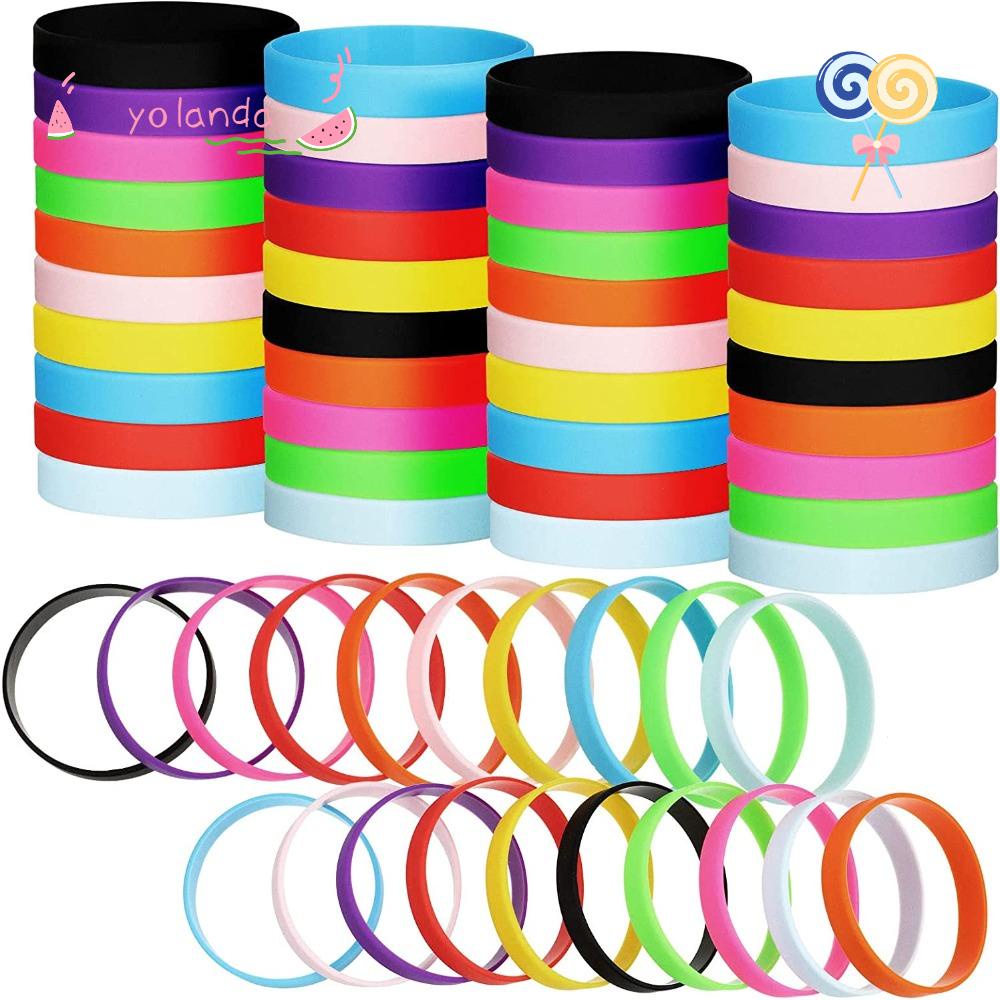 Bộ 100 / 100 Dây Thun Buộc Tóc Màu Trơn Tiện Dụng