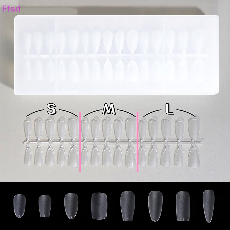 {Ffsd} Set 240 Móng Tay Giả Trong Suốt Bằng Acrylic Đầu Nhọn S M L * Bán Chạy