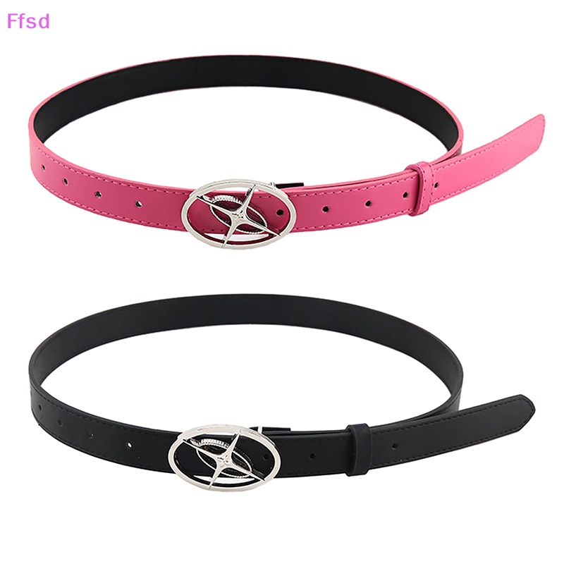Thắt Lưng Da Khóa Kim Loại Hình Ngôi Sao Phong Cách Goth Thời Trang Cho Nam Và Nữ