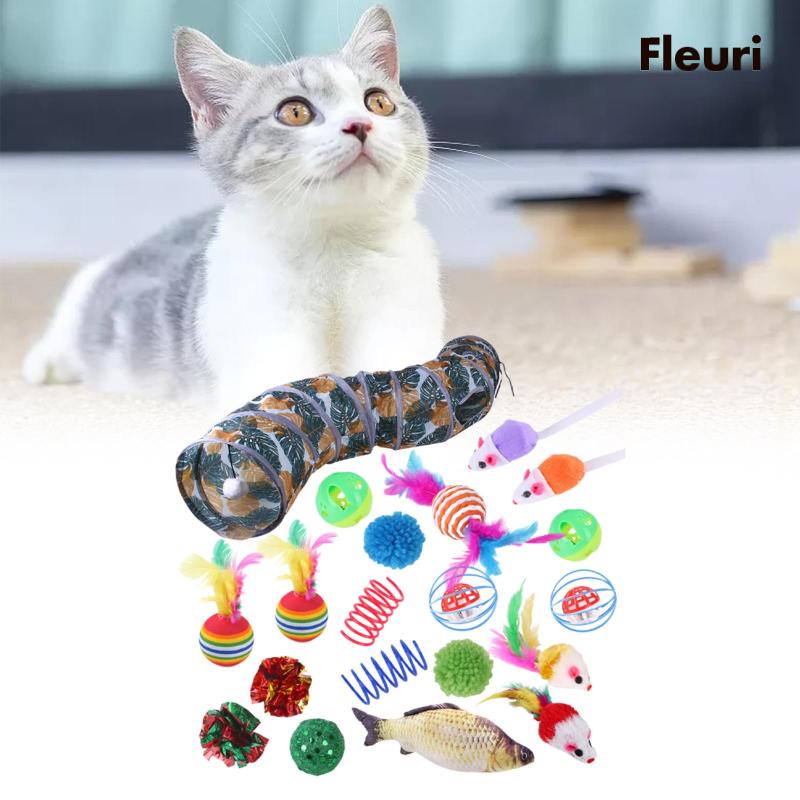 Set 20 Đồ Chơi Đường Hầm Xếp Gọn Dành Cho Mèo Cưng