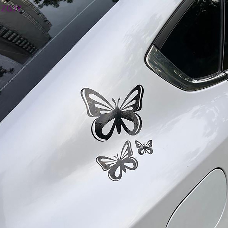 Miếng Dán Trang Trí Xe Hơi / Xe Máy ZGJY Bằng Chất Liệu Vinyl Hình Bướm Xinh Xắn Mới