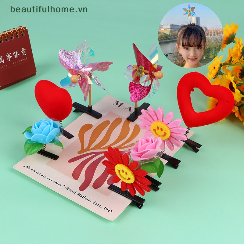 1 Kẹp Tóc Hình Chong Chóng Thỏ Màu Vàng Dễ Thương Cho Bé