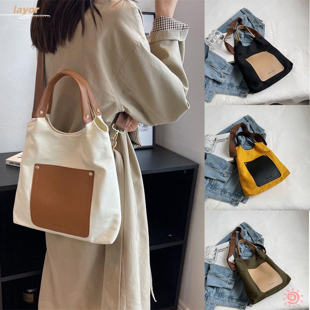 Túi Tote Đeo Vai Chất Liệu Canvas Thời Trang Du Lịch