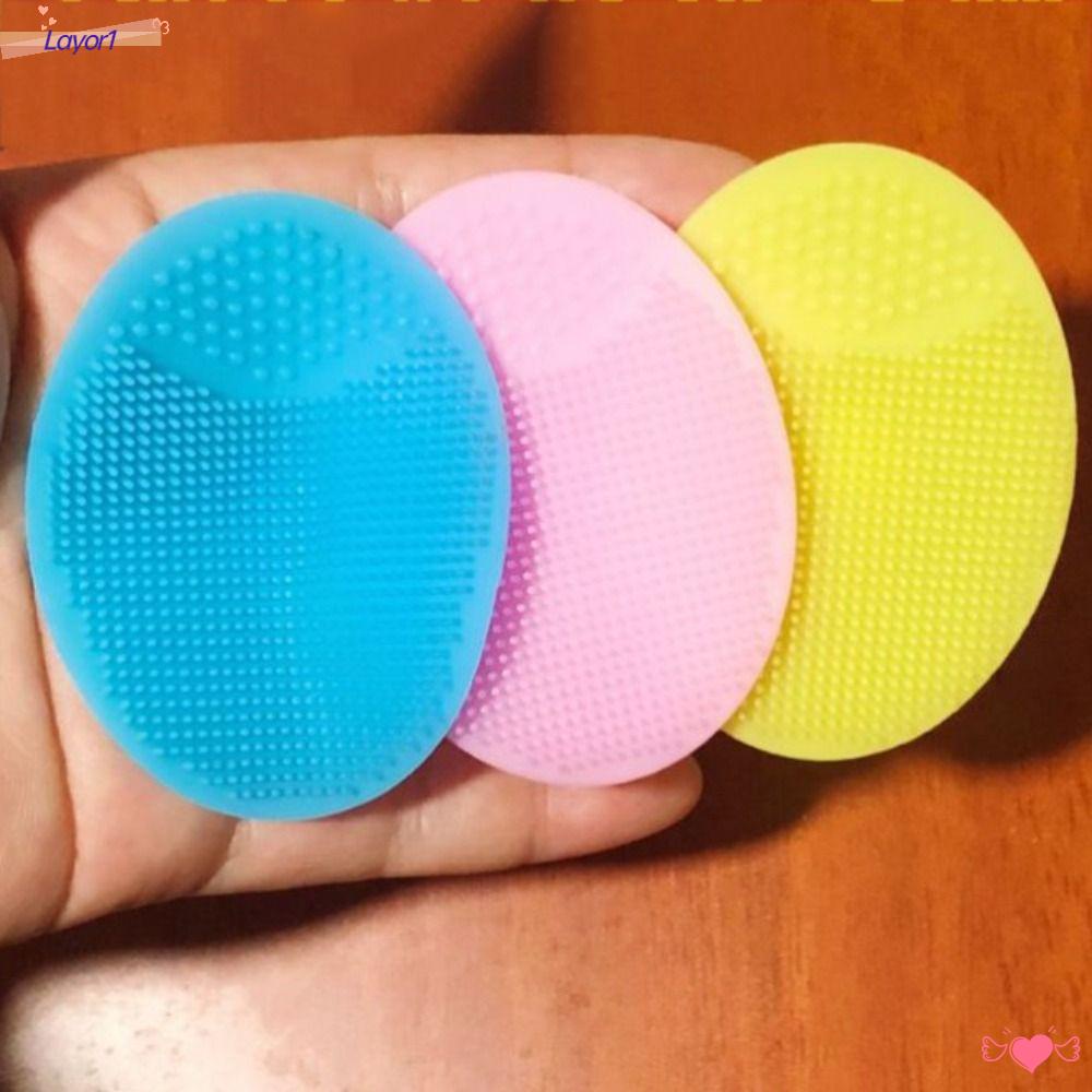 Set 1 / 10 Bàn Chải Tắm Bằng Silicone Mềm Mại Tiện Dụng Cho Bé Sơ Sinh