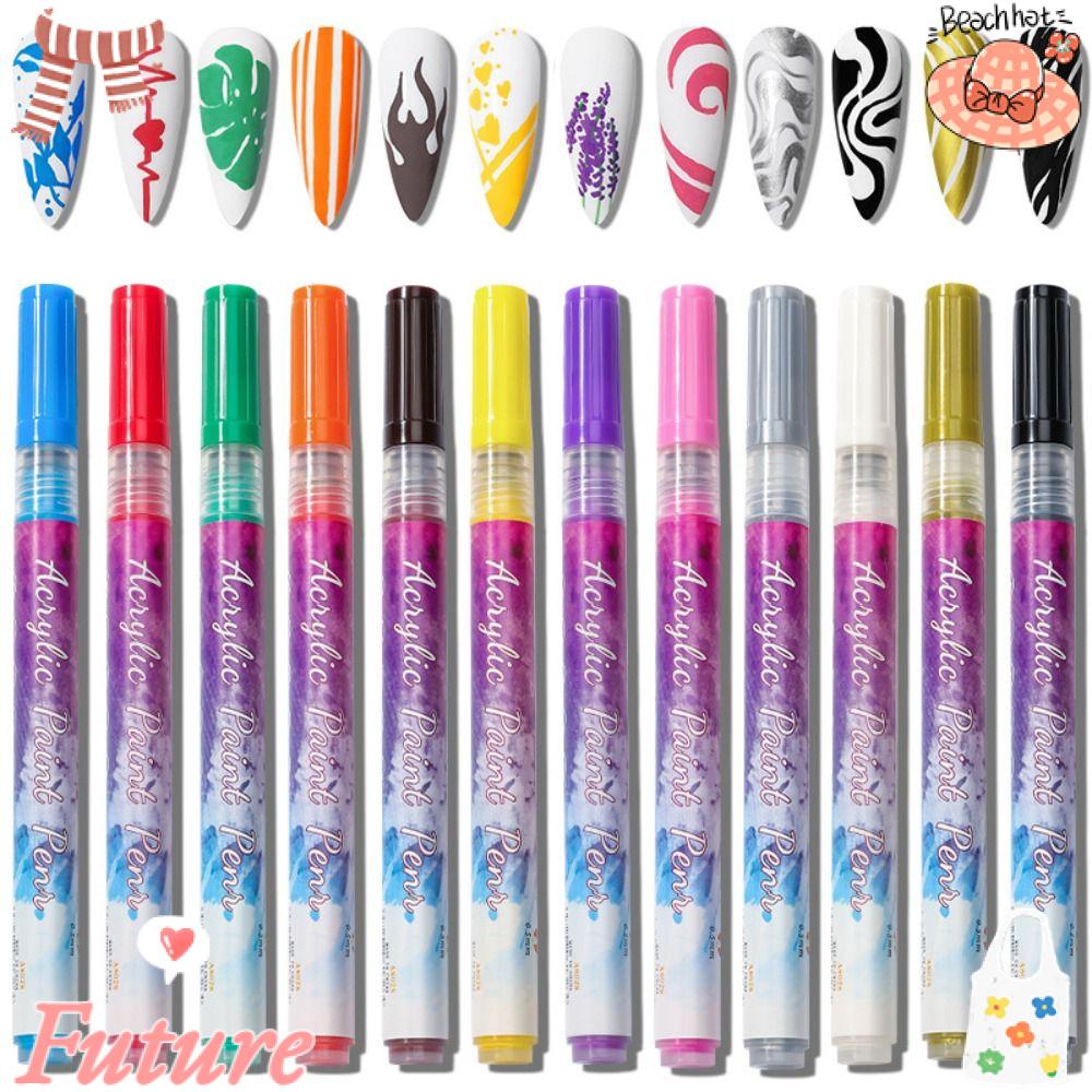 Bút Vẽ Móng Acrylic Siêu Mỏng Mạnh Mẽ Mau Khô