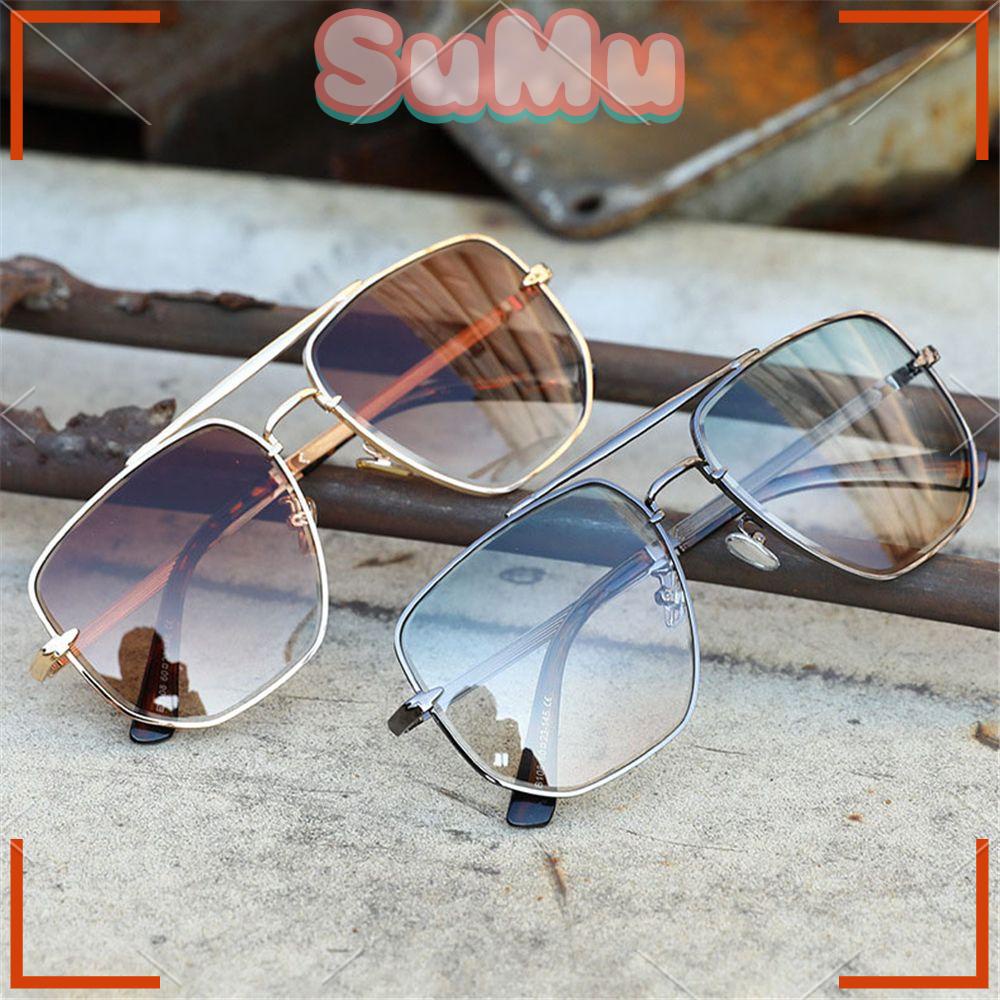 Kính Mát Phân Cực Gọng Kim Loại Oversized Chống Tia UV400 Cho Nam
