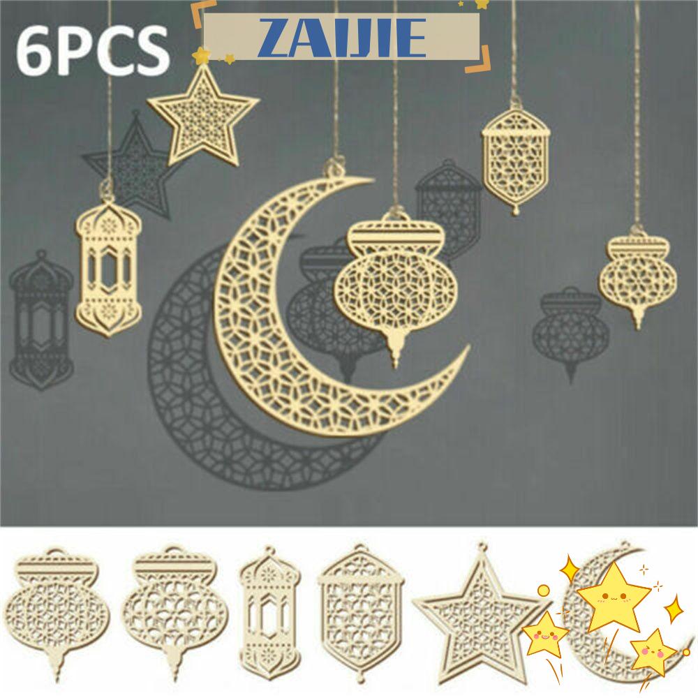 Lồng Đèn 24 Sợi Gỗ Treo Trang Trí Nhà Cửa Phong Cách Hồi Giáo