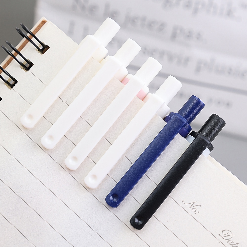 Set 6 Bút Mực Gel Mực Đen Ngòi 0.5mm Nhanh Khô Chất Lượng Cao