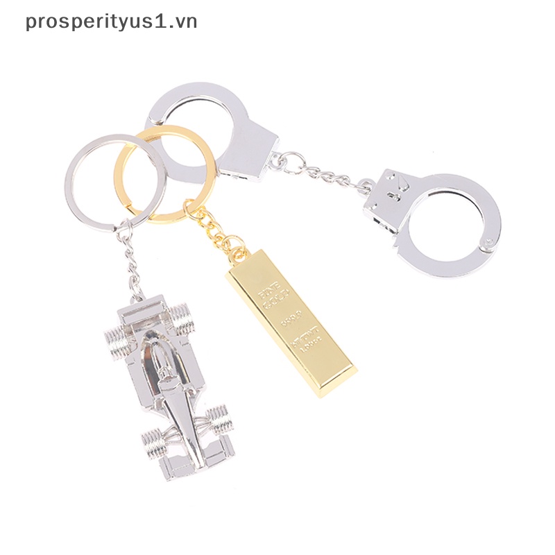 [prosperityus1] Móc Khóa Hợp Kim Kẽm Hình Chữ Nhật Mini Màu Vàng Kim Dễ Thương [VN]