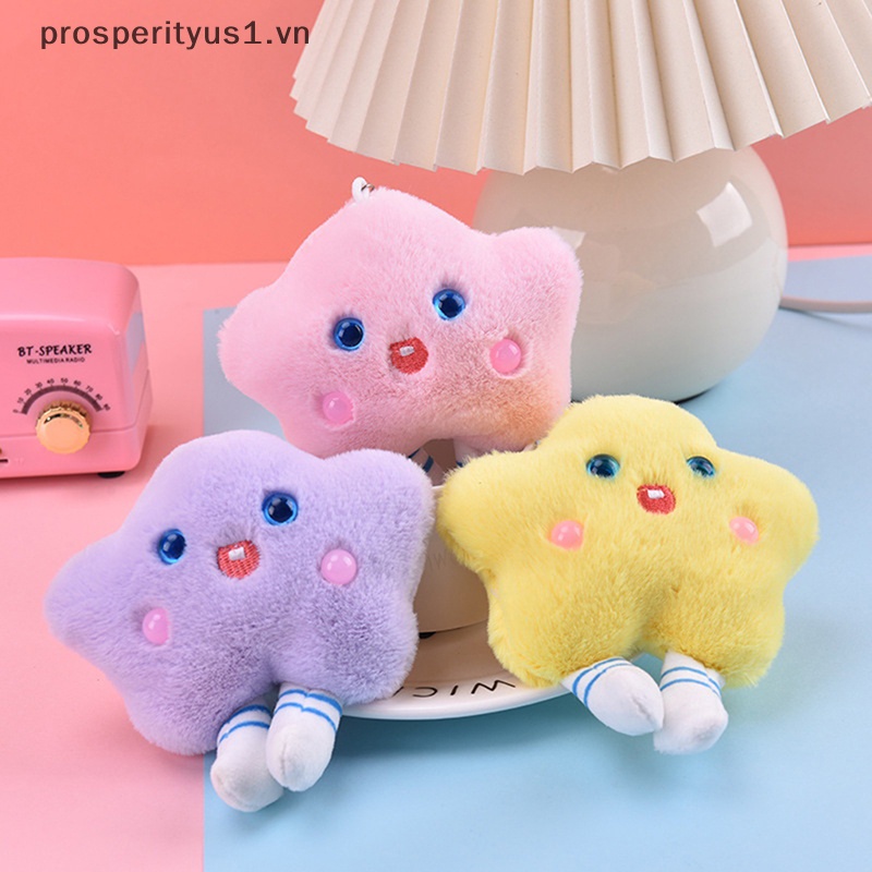 [prosperityus1] Móc Khóa Búp Bê Nhồi Bông Hình Đám Mây Mặt Cười Dễ Thương Sáng Tạo