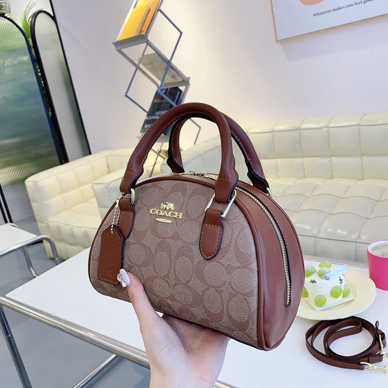 COACH6593  classic Extremely Fast Shipping Sling Bag Solid Color Men and Women Shoulder Crossbody Bag