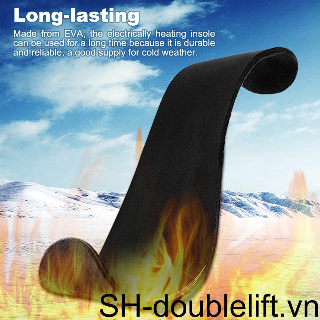 1 Cặp Đệm Lót Giày Sưởi Ấm Điện Tử Cổng USB Tiết Kiệm Năng Lượng Cho Unisex