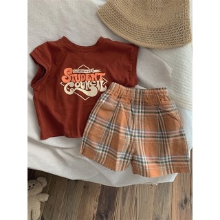 Bộ áo thun ba lỗ + quần đùi cotton thời trang mùa hè 2023 cho bé