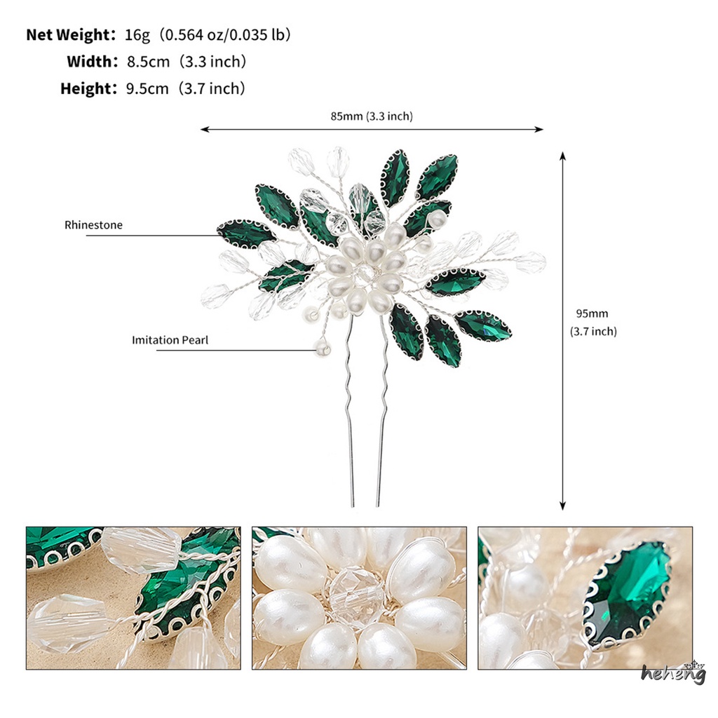 Kẹp TóC HìNh Chữ U ĐíNh Kim Cương Giả ThờI Trang Cho Nữ