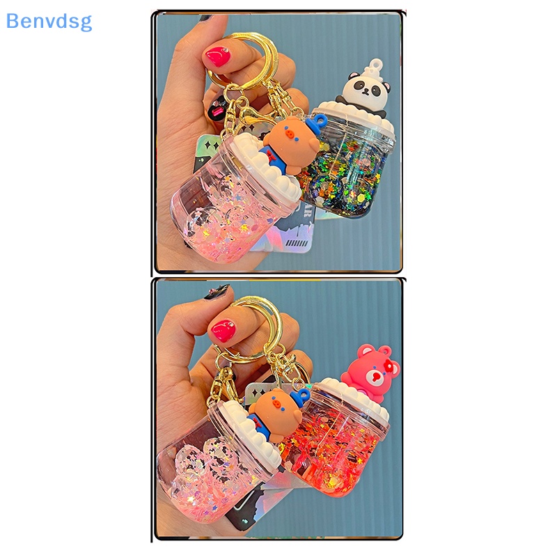 Benvdsg > Móc Khóa Hạt Cườm Hình Gấu Trúc Hoạt Hình Chuyển Động Dạng Lỏng Có Thể Di Chuyển