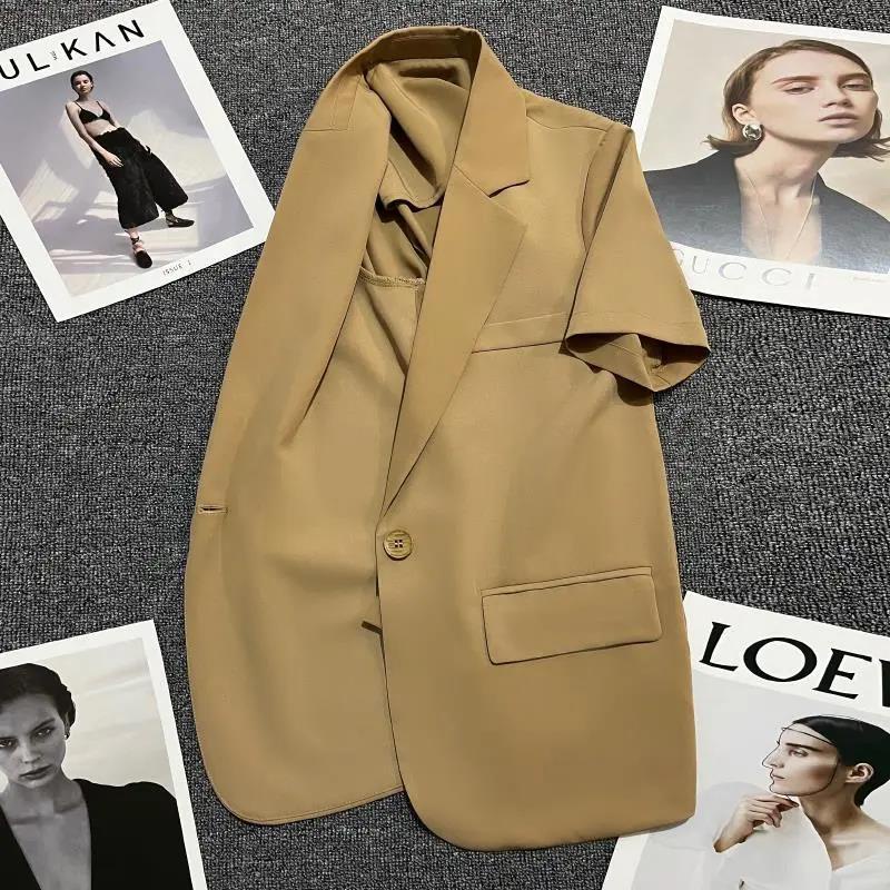 Áo Khoác blazer Mỏng Tay Ngắn Thời Trang Mùa Hè 2023 Cho Nữ