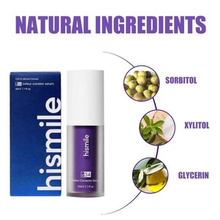 Hismile v34 Colour Corrector, Purple Teeth Whitening,Tooth Stain Removal, Teeth Whitening Booster