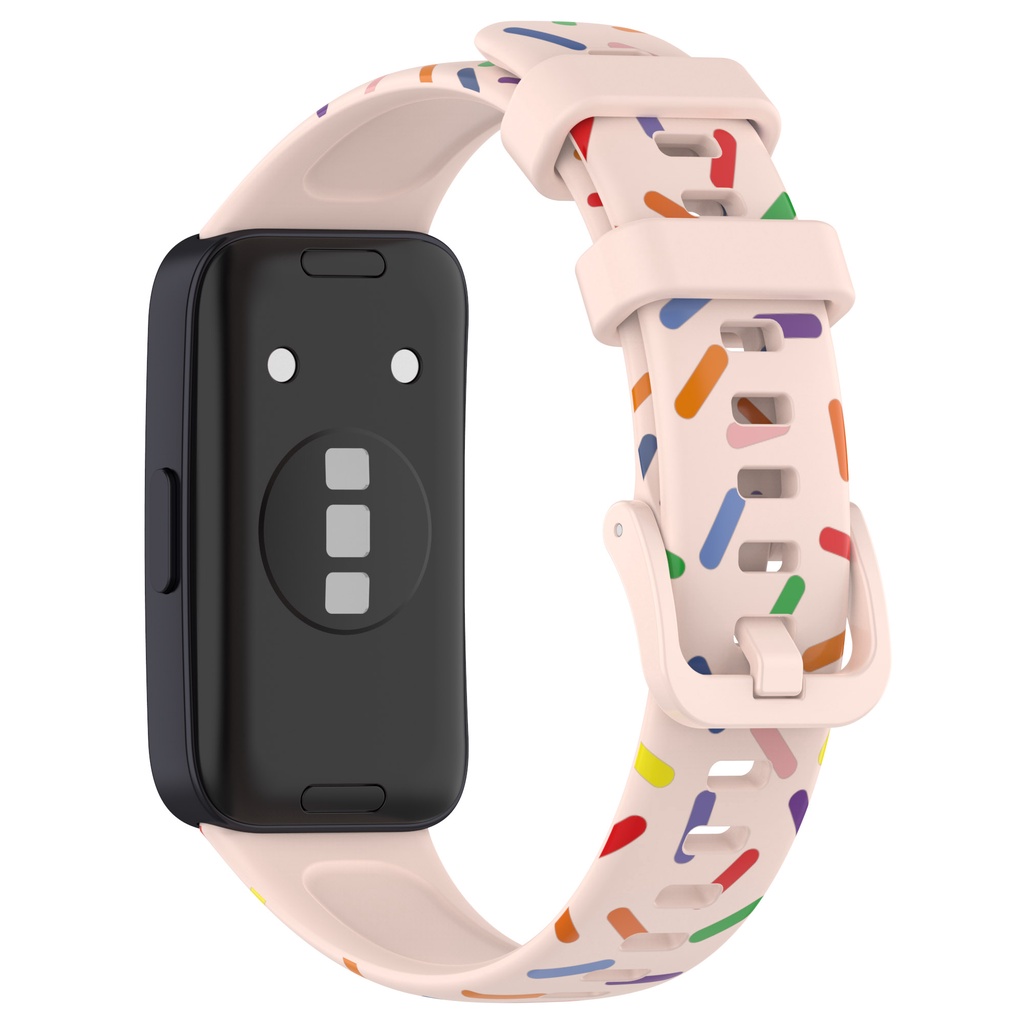 Dây Đeo Đồng Hồ Thể Thao Bằng Silicone Nhiều Màu Cho Huawei Band 8 7 6 Honor Band 6 Pro