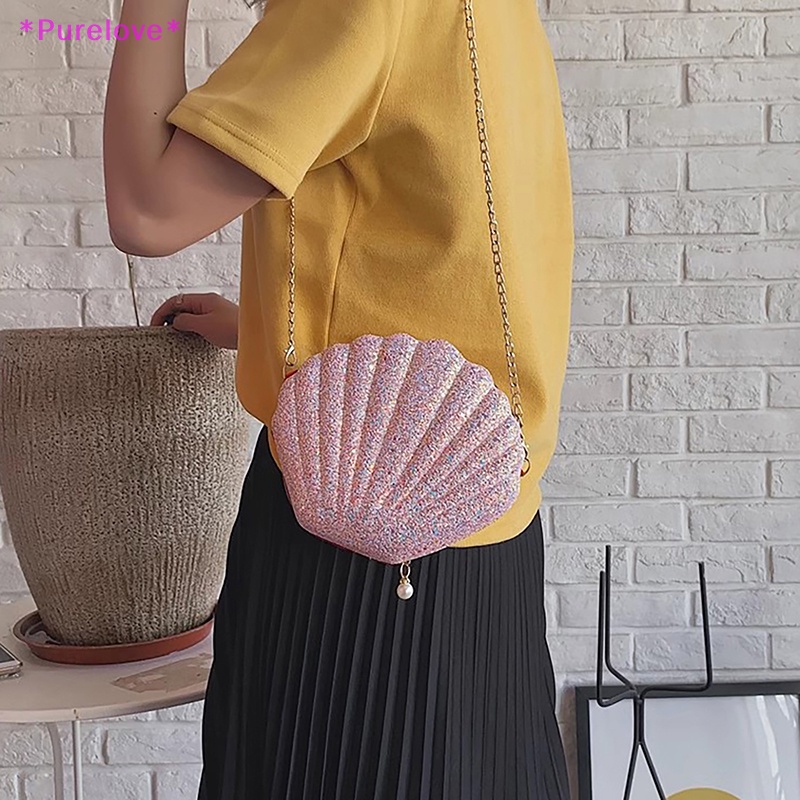 Túi Đeo Chéo Mini Đính Hạt Ngọc Trai Lấp Lánh Xinh Xắn Mới