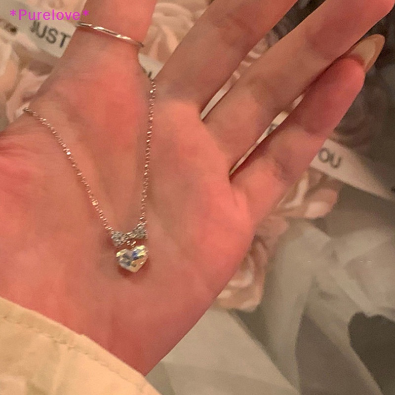 Vòng cổ Mặt Hình Nơ Đính Đá Zircon Màu Hồng Xinh Xắn Cho Nữ Mới