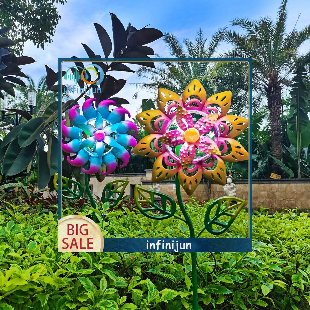 Đèn Trang Trí Sân Vườn Hình Cối Xay Gió 3D Sử Dụng Năng Lượng Mặt Trời