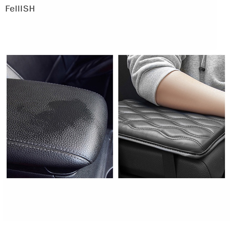 Đệm Da PU Lót Hộp Tỳ Tay Xe Hơi Thêu Họa Tiết Sóng Biển Thông Dụng Hỗ Trợ Tay Vịn 439br