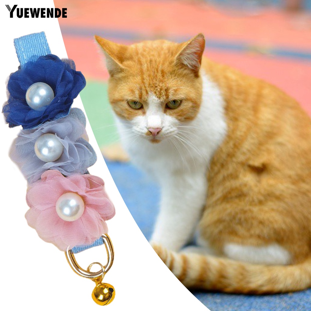 Vòng Cổ Chữ D Đính Hoa Và Hạt Ngọc Trai Giả Dùng Làm Đạo Cụ Chụp Ảnh Cho Thú Cưng