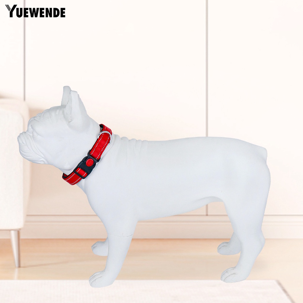 Yq.e Vòng Cổ Nylon Khóa Kim Loại Phản Quang Dạng Chữ D Có Thể Điều Chỉnh Độ Dài An Toàn Dành Cho Chó Nhỏ Và Vừa