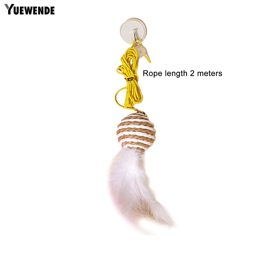 Yq.e Đồ Chơi Dây Lông Vũ Treo Cửa Độ Co Giãn Cao Trang Trí Cho Mèo Cưng