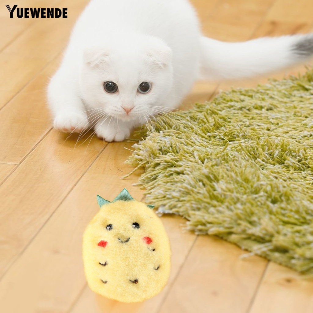 Yq.e Set 4 Đồ Chơi Thú Nhồi Bông Hình Trái Cây Có Chuông Chống Phai Đa Năng Quyến Rũ Cho Mèo Cưng