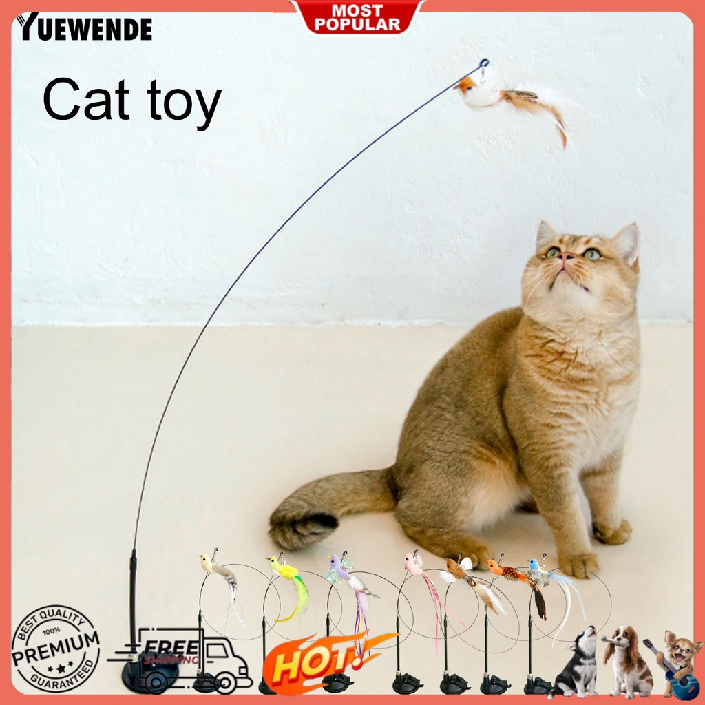 Gậy Trêu Mèo YQ.E Đế Hút Lông Vũ Linh Hoạt Có Thể Uốn Cong Giúp Giảm Căng Thẳng