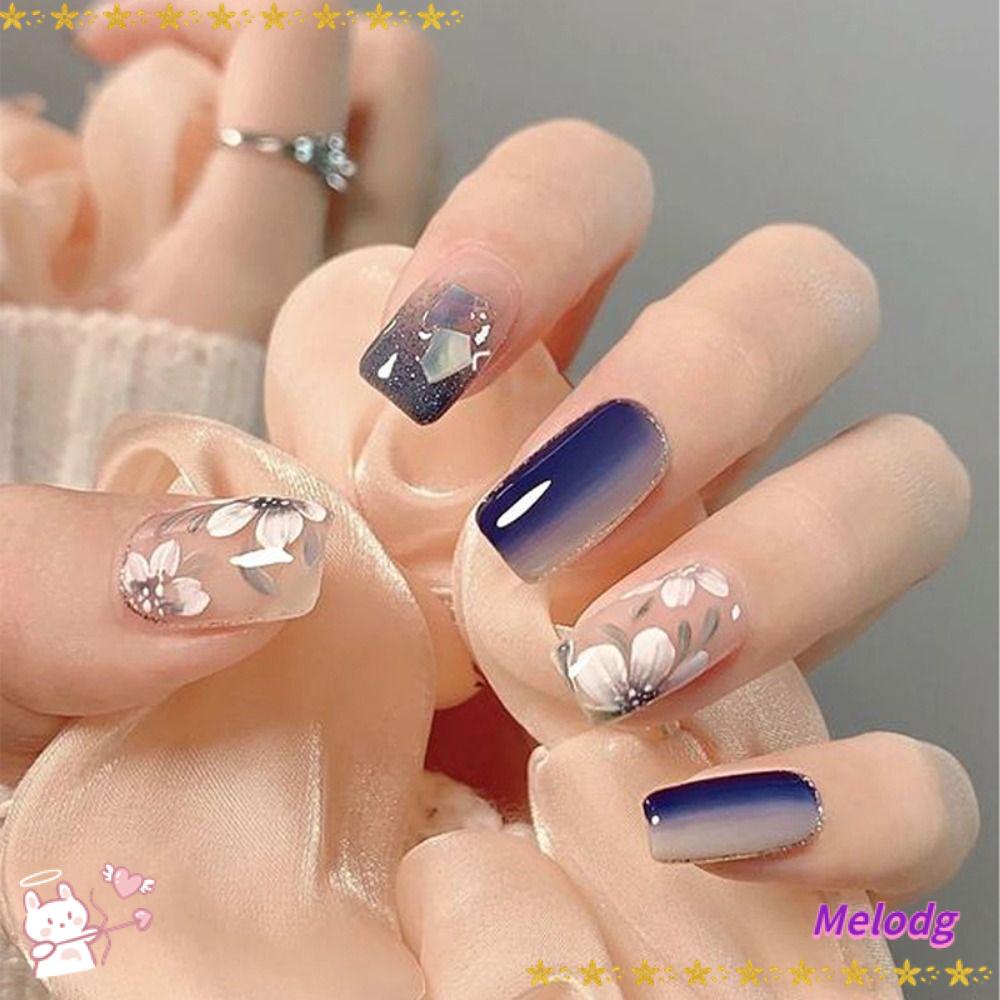 Bộ Móng Tay Giả DIY Che Phủ Toàn Diện Đầu Vuông