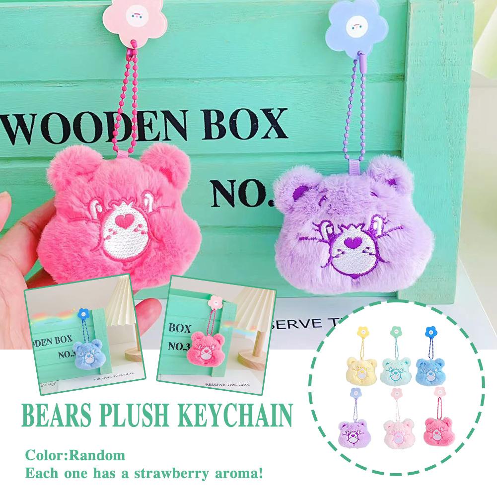 Móc Khóa Hình Gấu Bông Màu Cầu Vồng Dễ Thương R6C3