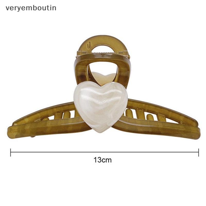 Kẹp Tóc Hình Trái Tim Màu Thạch Phong Cách Hàn Quốc Dễ Thương Cho Nữ