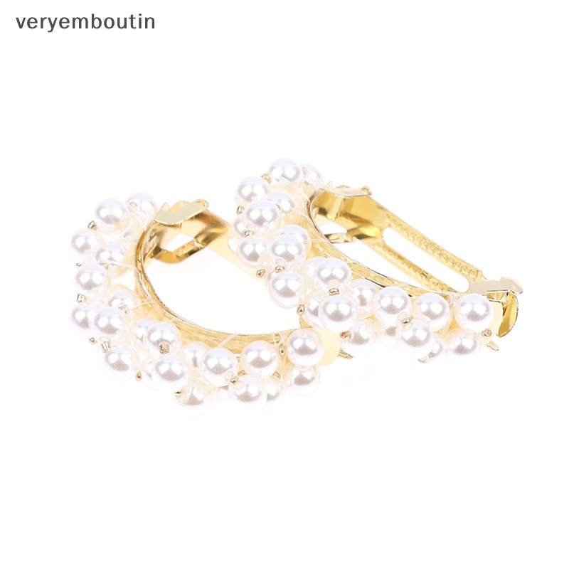 Kẹp Tóc Đuôi Ngựa Đính Ngọc Trai Thanh Lịch Dành Cho Nữ