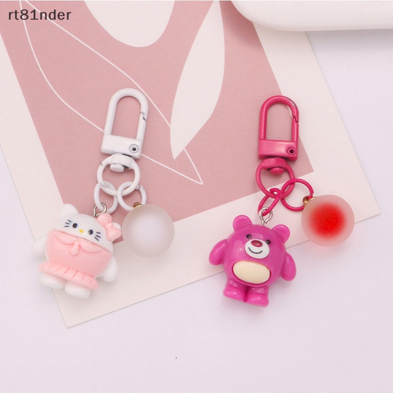 Rt Móc Khóa Quả Cầu Nhựa Resin Hình Búp Bê 3D Nhiều Màu Dễ Thương