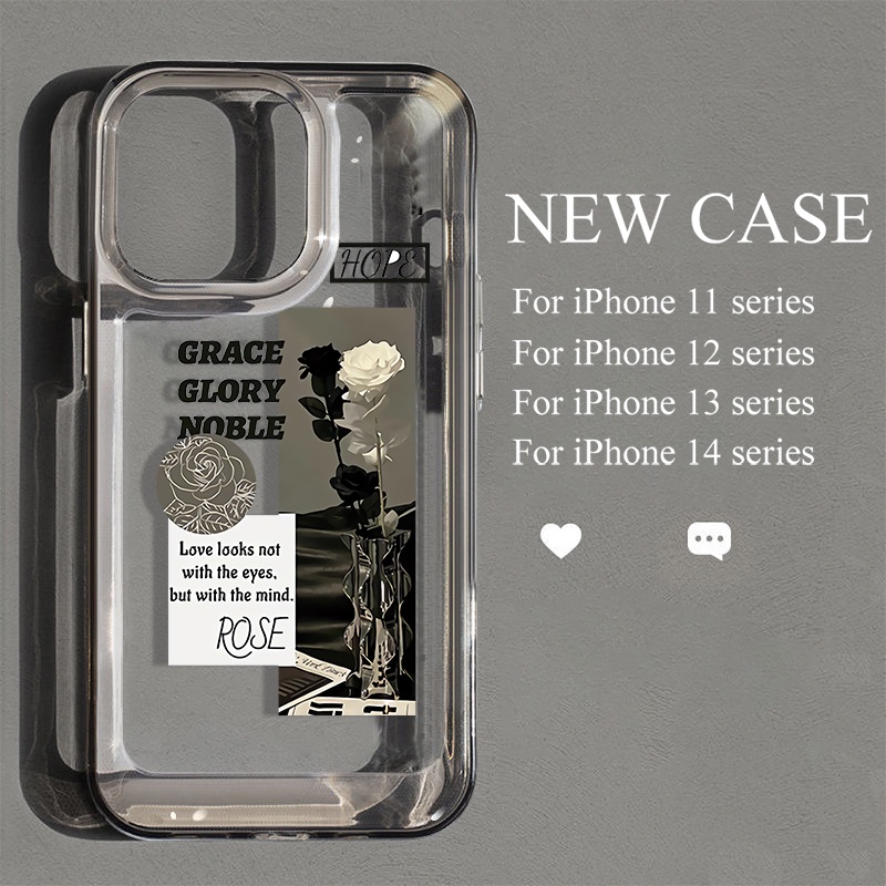 Ốp Điện Thoại Hình Hoa Hồng Cho IPhone 11 14 Pro Max 6 7 8 6Plus 7Plus 8Plus X XS XR 11 12 13 14 Pro Pro Max SE 2020 2022